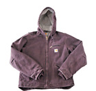 Carhartt Women’s Blackberry Loose-Fit Washed Duck Sherpa-Lined Work Jacket Small
