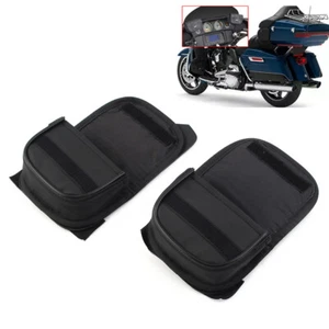 Dual Pouches Windshield Bags For Harley Touring Street Glide Special FLHXS Black - Bild 1 von 10