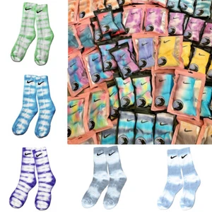 Socken Original Nike Custom Bunt Und Tie Dye - Geschenkbox Zum 1 Paar - Bild 1 von 9