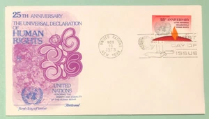 Sc UN 242 United Nations 8c 1973 Declaration Of Human Rights 25th Annv Fleetwood - Picture 1 of 2
