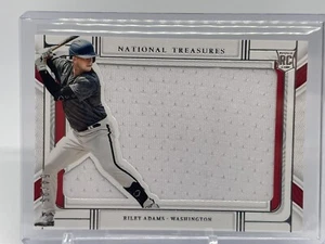 2022 National Treasures Riley Adams Jumbo Relic RC 54/99 Nationals (606) - Picture 1 of 4