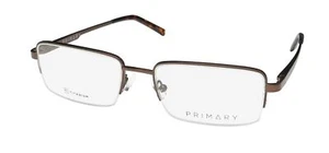 PRIMARY PT104 TITANIUM EYEGLASS FRAME/GLASSES HALF-RIM LIGHTWEIGHT DESIGN CASUAL - Picture 1 of 25