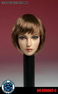 1/6 Female Head Sculpt Brown Short Hair SDH005C SUPERDUCK For 12'' Figure Body - Picture 1 of 5