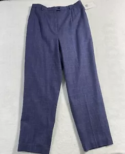Neu Pendleton Damen 100 % Schurwolle plissierte Vorderseite Hose Gr. 16 lila - Bild 1 von 4
