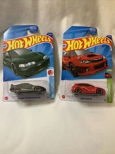 LOTE DE 2 AUTOS HOT WHEELS PERSONALIZADOS ""01 ACURA INTEGRA GSR Y SUBARU WRX STI - Imagen 1 de 2
