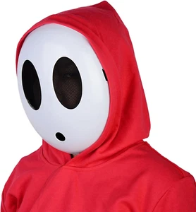 New Super Mario Bros SHY GUY MASK Party Costume Accessory Face Ghost Kids Adult - Picture 1 of 9