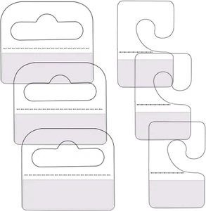 120Pcs Self Adhesive Plastic Hang Clear Tabs Hooks Display Card for Store Retail - Picture 1 of 9