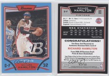 2008-09 Bowman Draft Picks & Stars Relics Blue /50 Richard Hamilton #BRRH