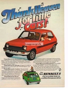1976 Renault 5 GTL red Vintage Print Ad - Picture 1 of 1