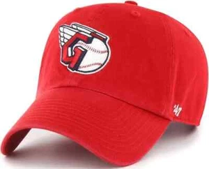 Cleveland Guardians Red MLB '47 Logo Clean Up Adjustable Strapback Dad Cap - Picture 1 of 2