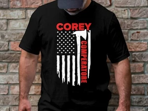Corey Comperatore RIP T-Shirt Firefighters For Trump Unisex Shirt USA Flag Black - Picture 1 of 3