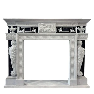 Carved Greek Marble Fireplace Mantel Art L 150Cm - Picture 1 of 8