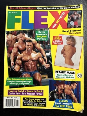 Flex Body Building Magazine JULY 1994 KEVIN LEVRONE rare vintage - Image 1 of 4