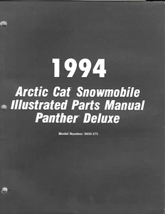 Moto de nieve Arctic Cat 1994 piezas ilustradas manual Panther Deluxe 0650-275 - Imagen 1 de 3