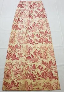 Antike französische Toile de Jouy bedruckte Gardine Flächenvorhang 245 x 106 cm  - Bild 1 von 14