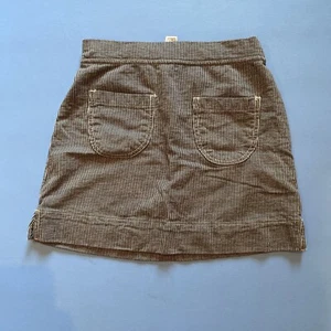 Tea Collection Girls Gray Denim Stripped Skirt, Flat Front, Pull-On, Size 8 - Picture 1 of 6