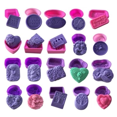 2Pcs DIY Silicone Soap Mold Handmade Cake Fondant Chocolate Craft Mould Baking - Image 1 of 4