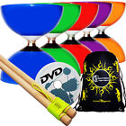 CAROUSEL Ball Bearing Diabolo Set + Wooden Handsticks, String, Tricks DVD & Bag
