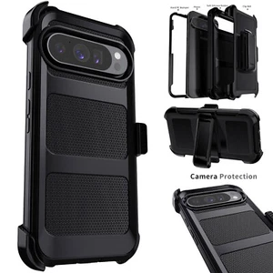 Funda protectora híbrida resistente/clip para cinturón para Google Pixel 10/Pro/10 Pro XL - Imagen 1 de 39