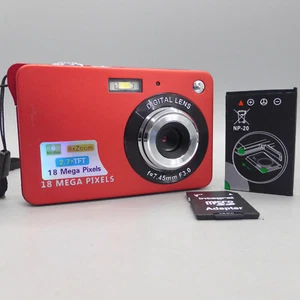 18.0MP Compact Digital Camera Red Tested - Picture 1 of 8