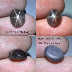 7.80 Ct 11.7x9.6 MM Green Purple Star Sapphire 6 Rays Lab Corundum VDO GCS9960 - Picture 1 of 6