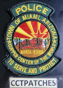 TOWN OF MIAMI, ARIZONA POLICE SHOULDER PATCH AZ - Picture 1 of 2