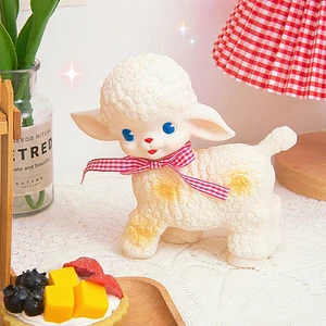Classical Lamb Rubber toy Adorable Sheep Girl Sweet Gift Heart H9D0 - Picture 1 of 8