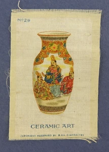 Jarrón artístico de cerámica vintage de cigarrillos de tabaco con tarjeta de seda de 1913 Chairman Cigarettes - Imagen 1 de 2