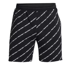 Under armour Project Rock Shorts Mens XL Badge of Honor Fleece Black - Picture 1 of 4