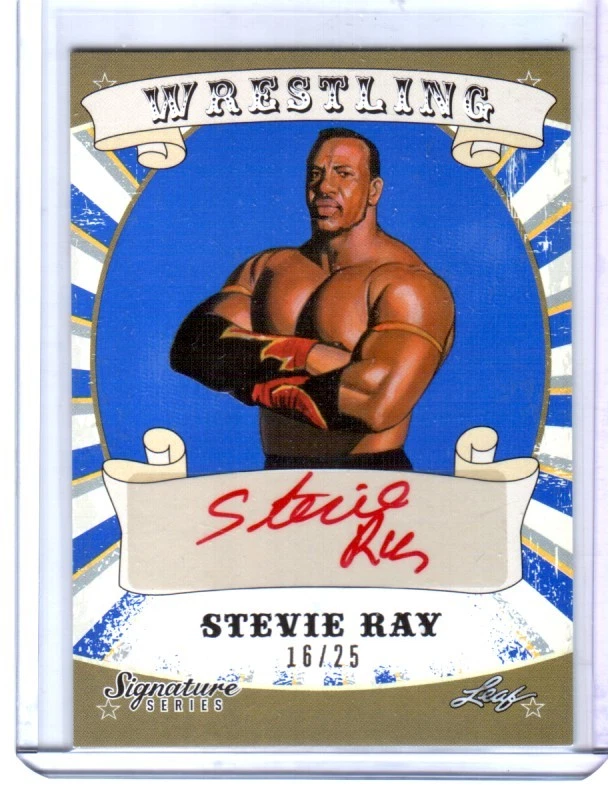 Stevie Ray 2016 Leaf Wrestling Signature Series BLUE Autograph Card SN 16 of 25 - Image 1 of 1