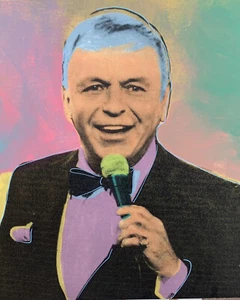 Mixed Media Frank Sinatra by Steve Kaufman 6/75 Beautiful Large SAK SALE!!!! - Imagen 1 de 14
