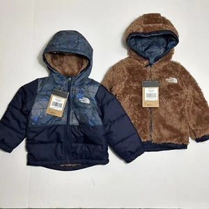 The North Face Reversible Mount Chimbo Jacket TNF Navy 0-3 3-6 6-12 12-18 18-24M - Picture 1 of 11