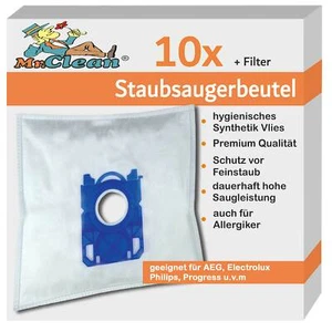 10 sacchetti per aspirapolvere Mr.Clean adatti Philips FC9194/01. FC9184/01 . FC9179/03 - Foto 1 di 3