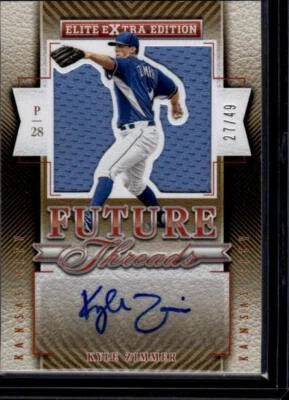 2015 Panini Elite Extra Edition Future Threads Silhoutte Signatures Kyle Zimmer - Image 1 of 2