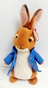 Ty Beanie Baby Peter Rabbit the Movie 2017 Tag Errors 9" Tall Warner & Co. Movie - Picture 1 of 17