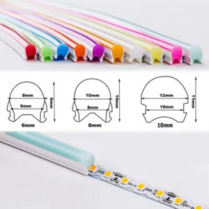 DIY Separated Neon Flexible Bendable LED Light Strip Cover Silicone Tube Cover - Picture 1 of 35