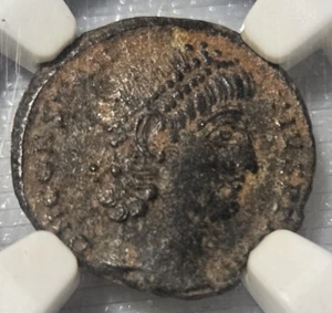 Ancient Roman Imperial Constantius II, AE4 (Bi Nummus) 337-361 AD NGC - Picture 1 of 4