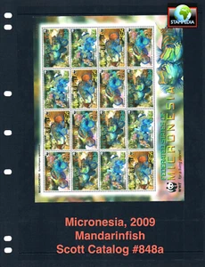 1/2 off $17.00 Scott Value - 2009 MICRONESIA Mandarinfish s/s Fish MNH NH UMM - Picture 1 of 4