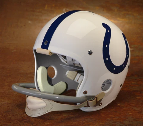 Baltimore Colts style NFL Vintage Football Helmet - JOHNNY UNITAS 1958-1959 Cover