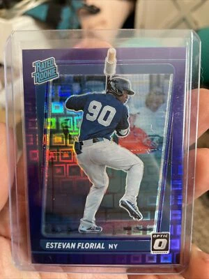 2021 Donruss Optic Pandora Purple #76 Estevan Florial RR /99 - Image 1 of 2