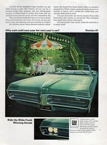 1967 Pontiac Grand Prix Convertible "Why Wait" Original Color Print Ad - Picture 1 of 1