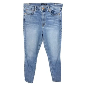 Level99 Größe 10 Jeans Skinny nostalgisch blau Baumwolle hoher Bund Anthropologie 967 - Bild 1 von 9