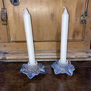 Pair Of Wade Pottery Petal Candle Holders 1970’s Retro 4 x 9 cms - Picture 1 of 7