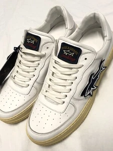 Sneakers basse Paul & Shark logo patch pelle bianco EU40 UK6 US7 PREZZO AL PUBBLICO £390 - Foto 1 di 17