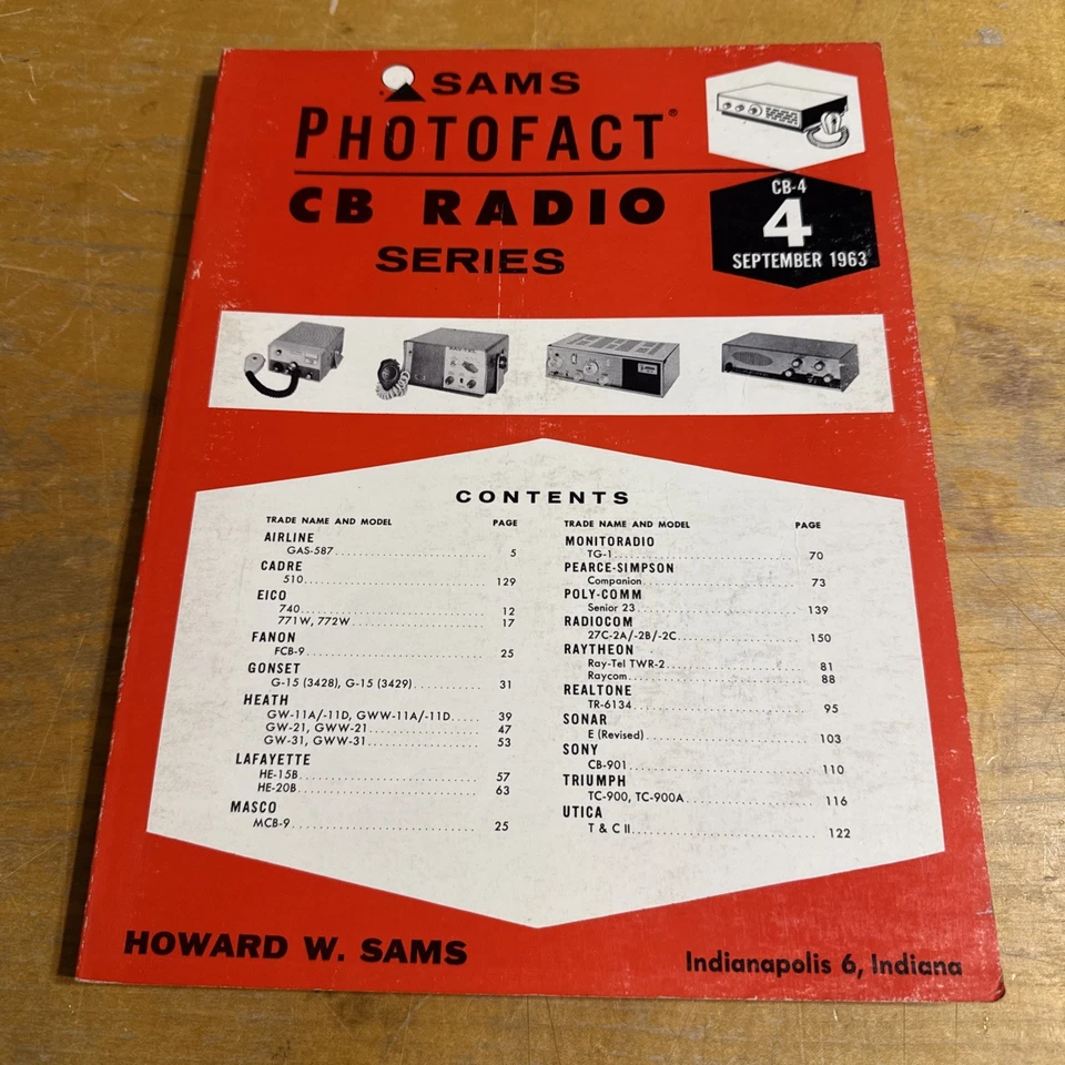 SAMS Photofact CB Radio Series Manual CB 4 September 1963 - Image 1 of 1