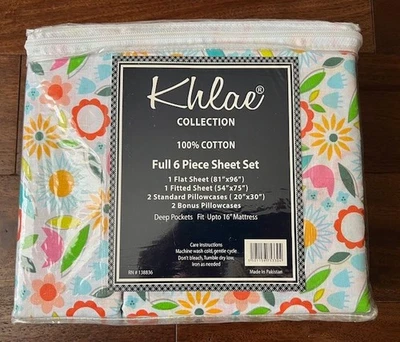 Colección KHLAE 800 100% algodón COMPLETO 6 piezas. Juego de sábanas NUEVO Foto 1 de 4