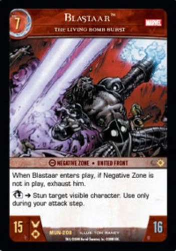 VS System: Blastaar, The Living Bomb Burst [Played] Marvel Universe TCG CCG Clas - Image 1 of 1