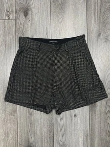 Pantalones Cortos Noughts & Kisses Negros Dorados Plateados Brillantes Para Mujer Talla Pequeña  - Imagen 1 de 9