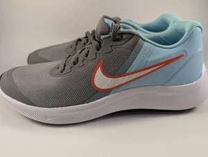 Nike Star Runner 3 GS Blanco Gris Azul Niños Talla 6Y/Mujeres 7.5 Zapato para Correr Nuevo - Imagen 1 de 11