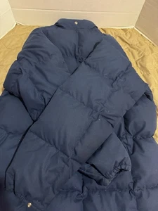 Vintage Woolrich Puffer Northern Goose Down Bomber Jacket Coat Blue Unisex - Picture 1 of 17